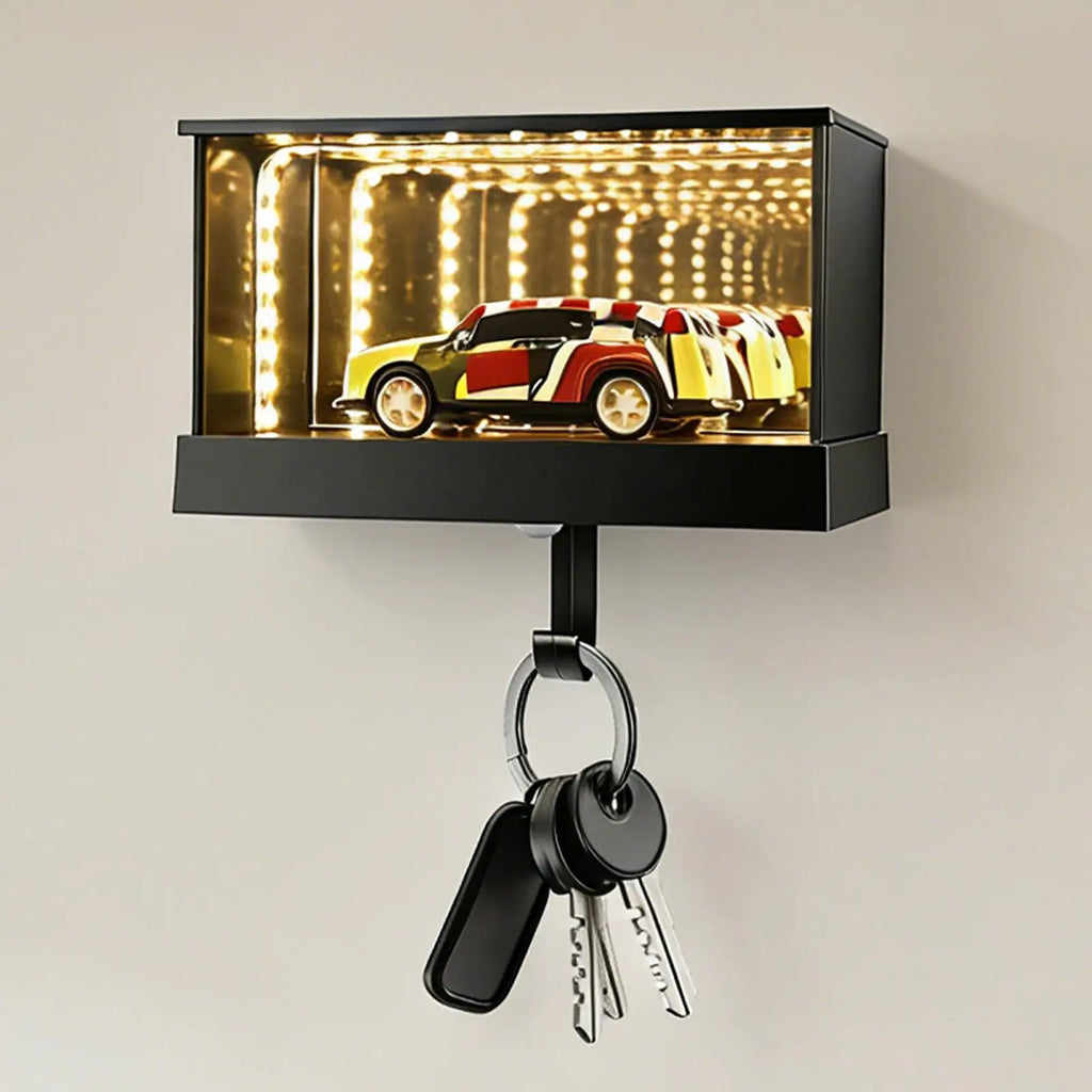 Car Garage Key Holder LED Light Infinity Hallway Decor Keychain