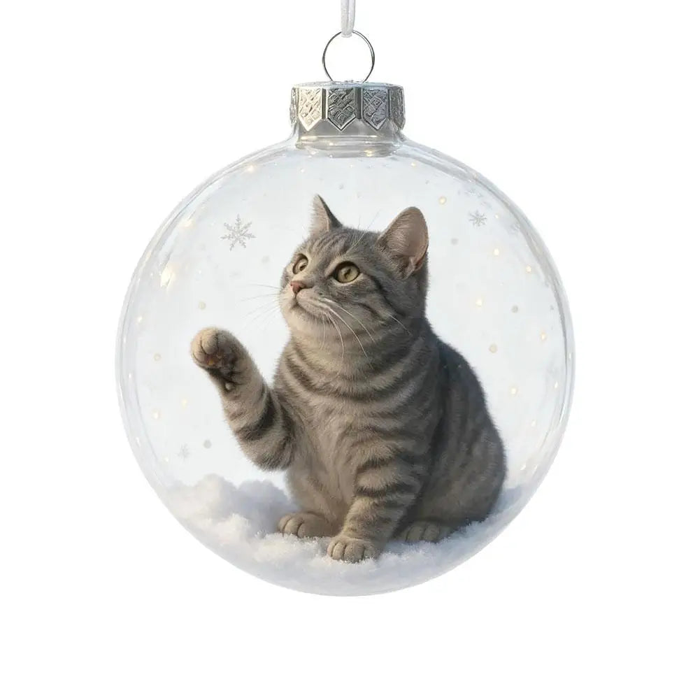 3D Cat Christmas Ornament – Kitten Bauble Tree Decoration Christmas Tree Ornament Zpaxo D