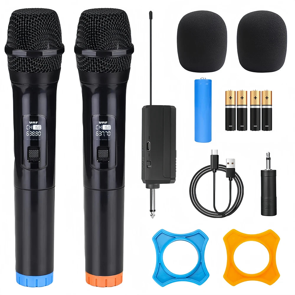 Handheld Microphones Wireless Microphone Karaoke Dynamic Zpaxo 1 to 2
