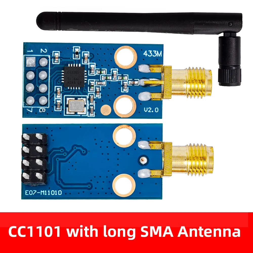 CC1101 Wireless Module With SMA Antenna Wireless Transceiver Module For Arduino 315/433/868/915MHZ Zpaxo CC1101 long Antenna