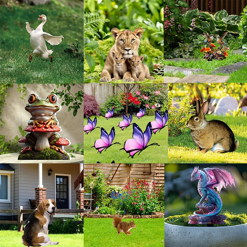Acrylic Animal Garden Stakes – Lawn, Yard & Park Décor