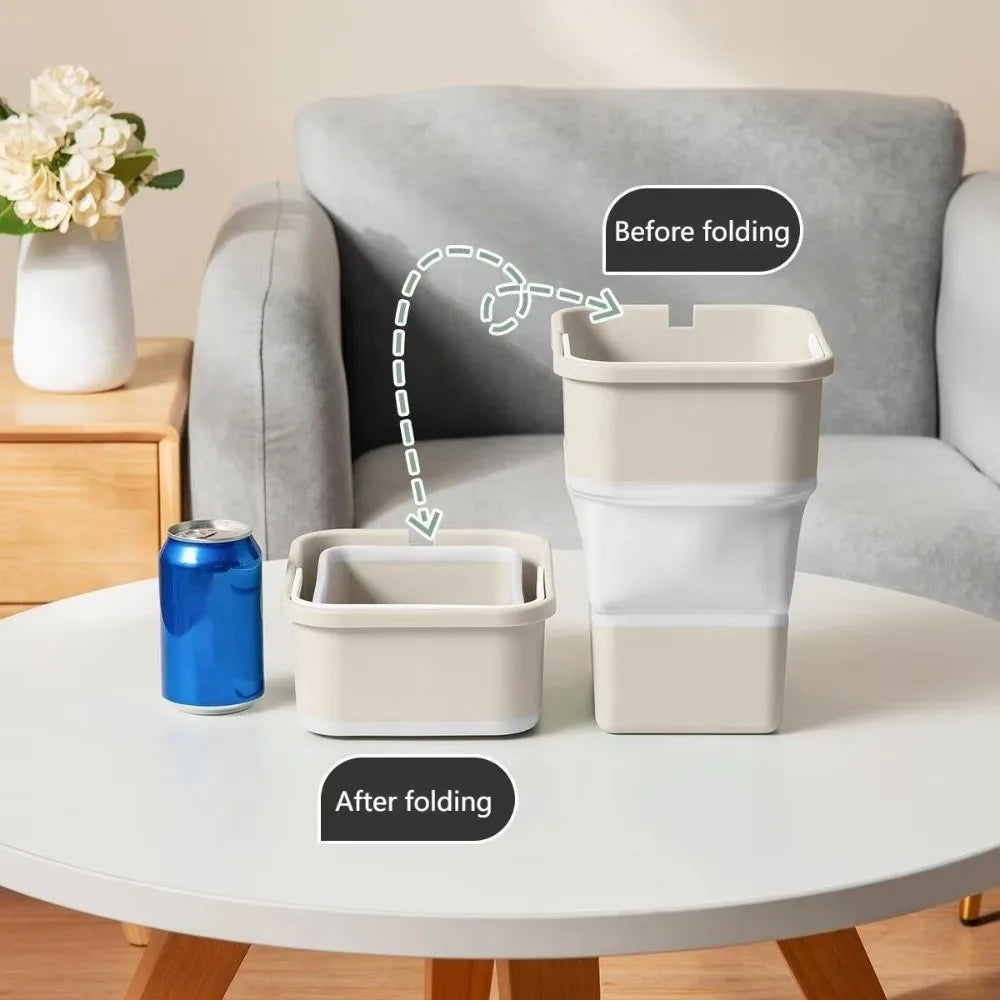 Waterproof Folding Car Trash Bin Multi-function Lid Rubbish Basket Zpaxo