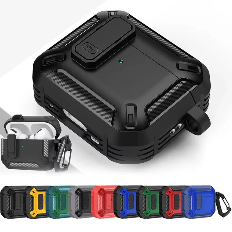 Earphone Protective Case For Apple AirPods 3 2 1 With Keychain Security Lock Cover For AirPods Pro 2 Shockproof Case Accessories Zpaxo