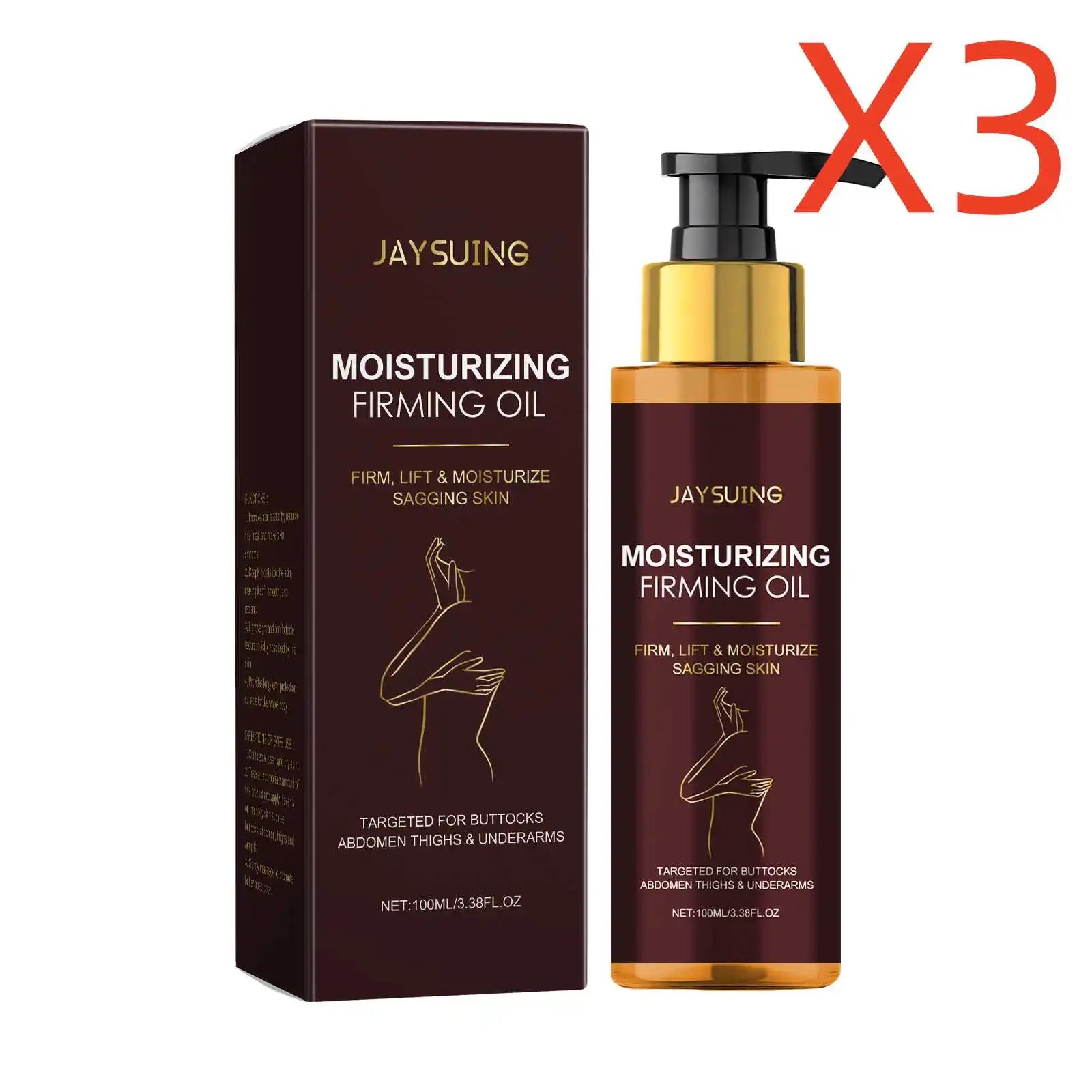 Jaysuing Tightening Body Oil – Firm, Moisturize & Lift Skin 100ml Body Treatment Oil Zpaxo 3X100ml Boxed