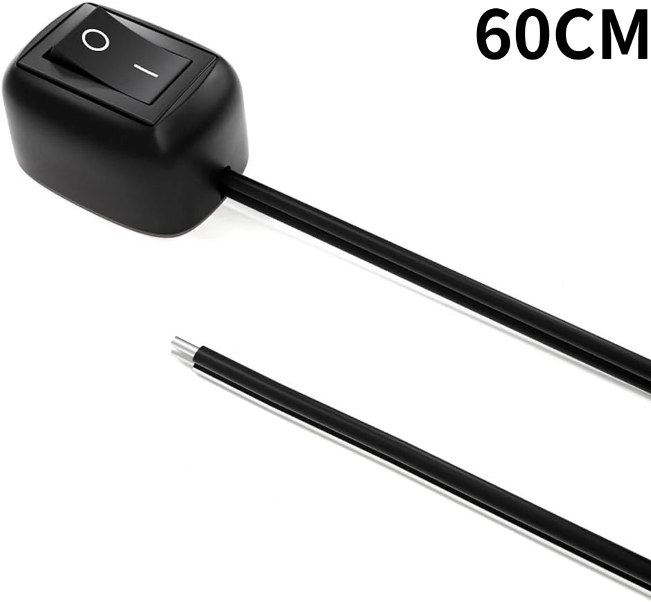 DC 12V Paste-On Mini Toggle Switch – 60cm Cable for Car Lights