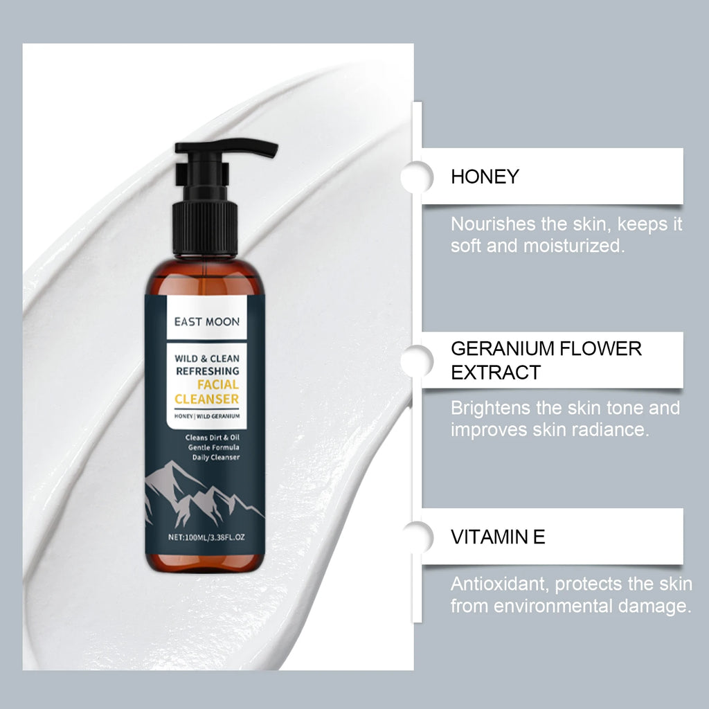 Men's Nourishing Face Cleanser Gently Cleanses Skin Refreshing Zpaxo