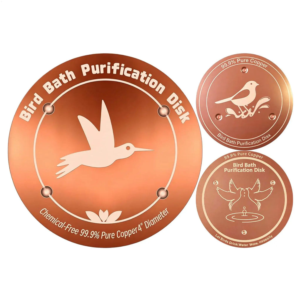 Bird Bath Copper Birdbath Purifier Triple-point Support Disk Zpaxo