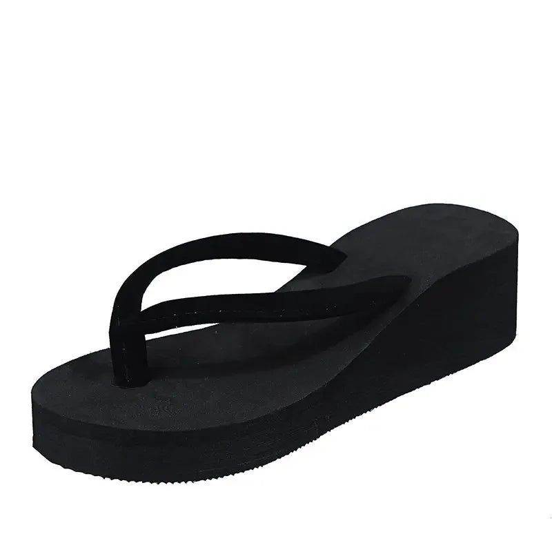 Slippers Bohemian Shoes Platform Ladies Sandals Wedges Beach Home Zpaxo black 39