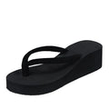 Slippers Bohemian Shoes Platform Ladies Sandals Wedges Beach Home Zpaxo black 39