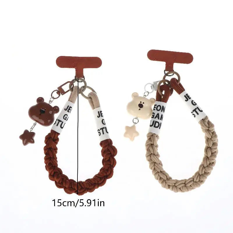 Y2K Cartoon Bear Star Phone Strap Wristband & Keychain