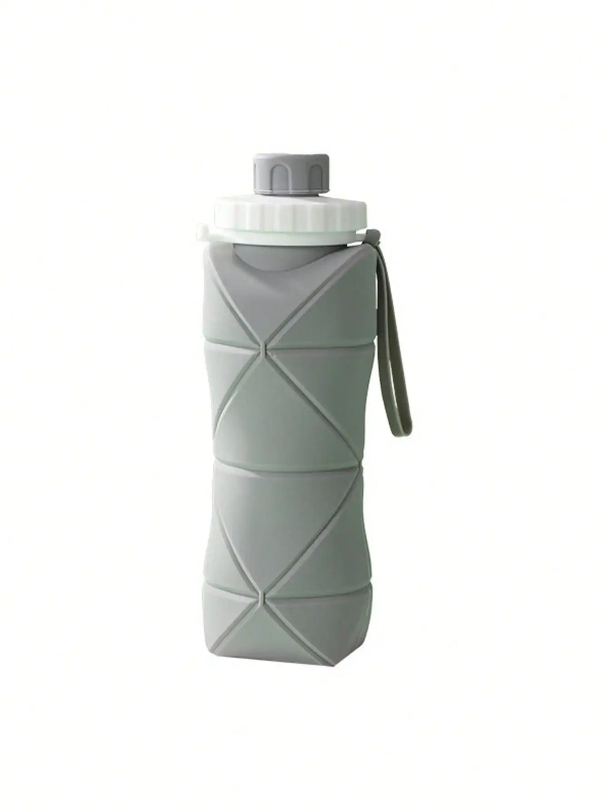 1Pc 600mlLarge Collapsible Silicone Cup-Portable Travel Water Bottle for Outdoor, Food-Grade with Fresh Colors, Foldable Design Zpaxo Gray