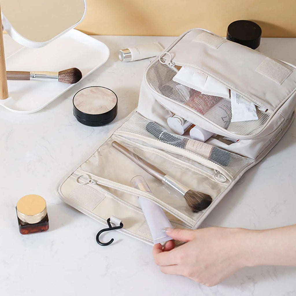 Toiletry Travel Bag Hangable Makeup Organizer Cosmetics Storage Pouch
