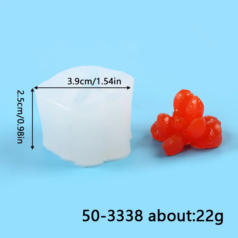 Succulents Candle Silicone Mold 3D Cactus Succulent Plants Soap Aroma