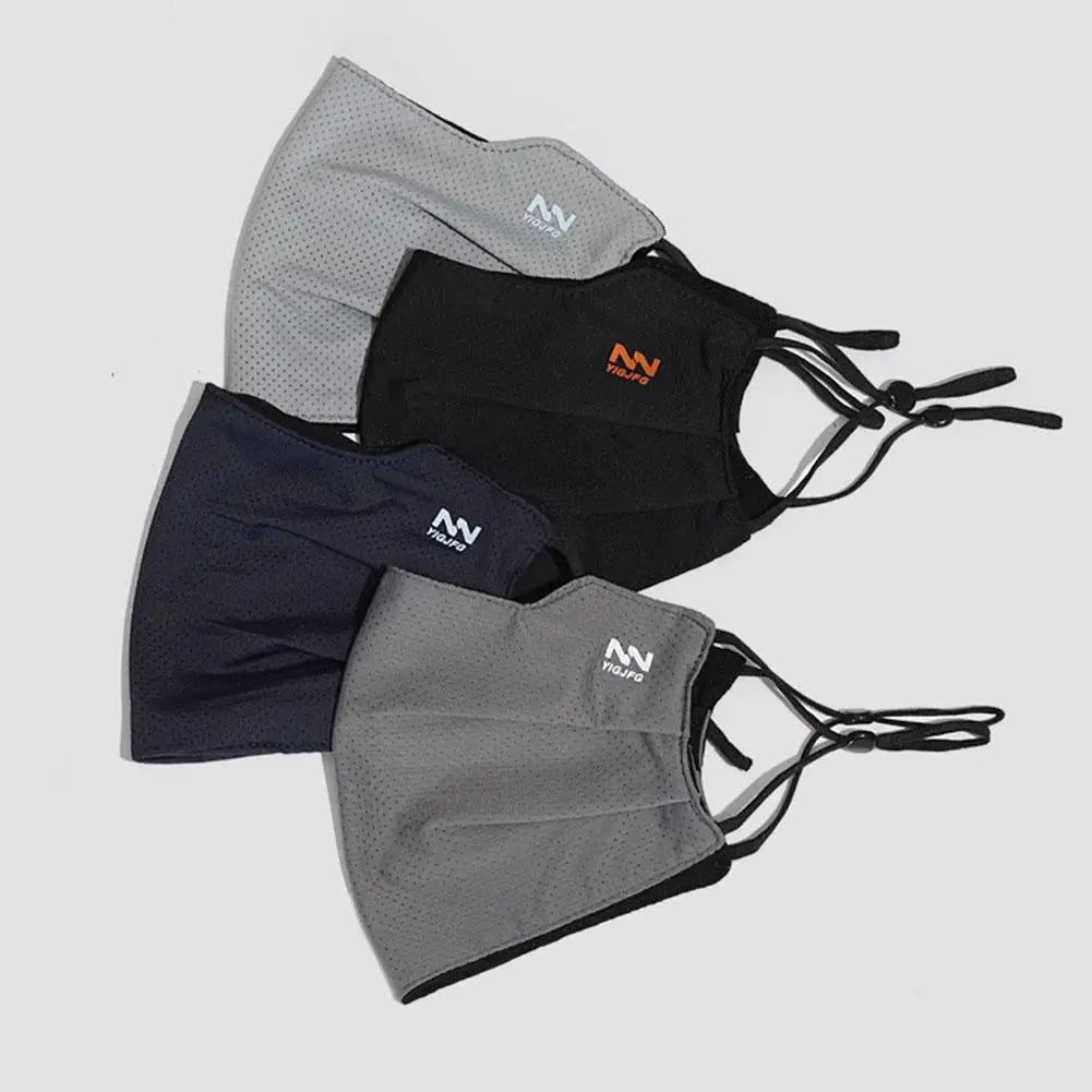 Breathable Ice Silk Face Cover UV Face Shield Washable Reusable Sun Protection Face Mask for Motorcycle Running Riding Exercise Zpaxo