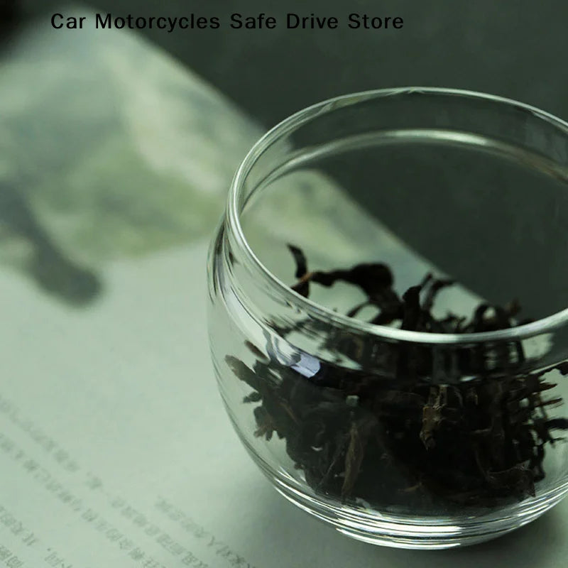 CM Transparent Mini Tea Storage Bottle Lid Small Glass Jar Sugar