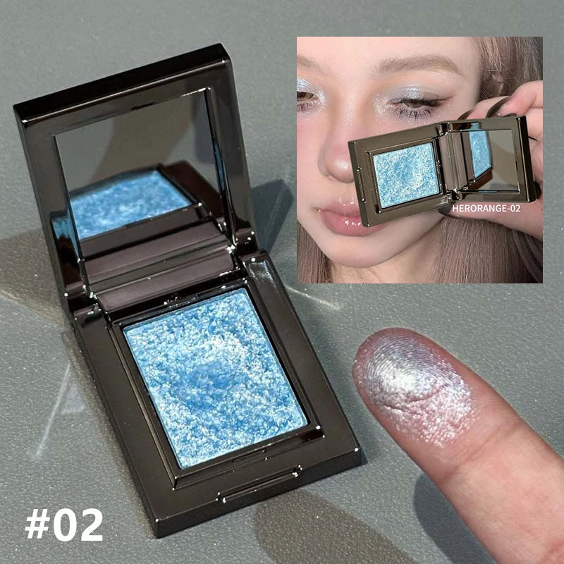Chameleon Dark Green Eyeshadow Palette Fine Easy-To-Apply Sparkling Pearlescent Mashed Potato Eye Shadow Brightening Makeup Zpaxo 02