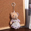 Cartoon Little Bear Plush Doll Keychain Cute Stuffed Rabbit Keyring Zpaxo A1