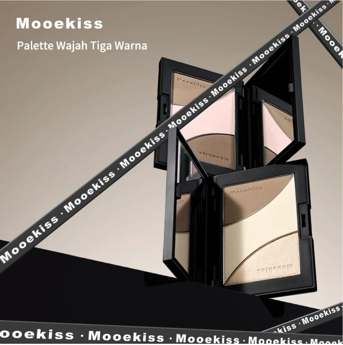 Mooekiss Three-color Contouring Plate Natural Brightening One Zpaxo