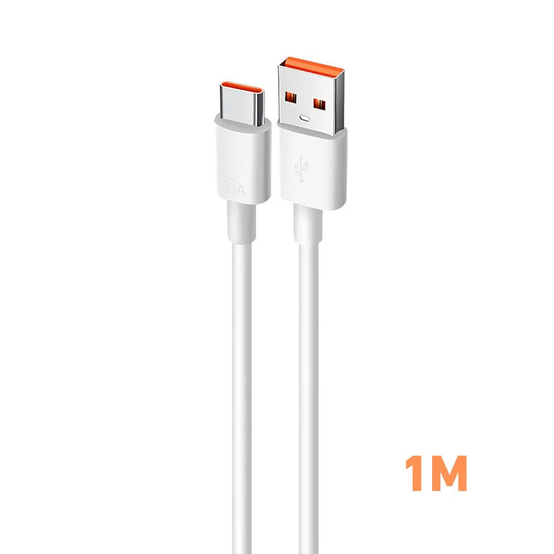 33W Fast Charger QC 3 0 USB C Cable 6A Quick Charging Turbo Charge
