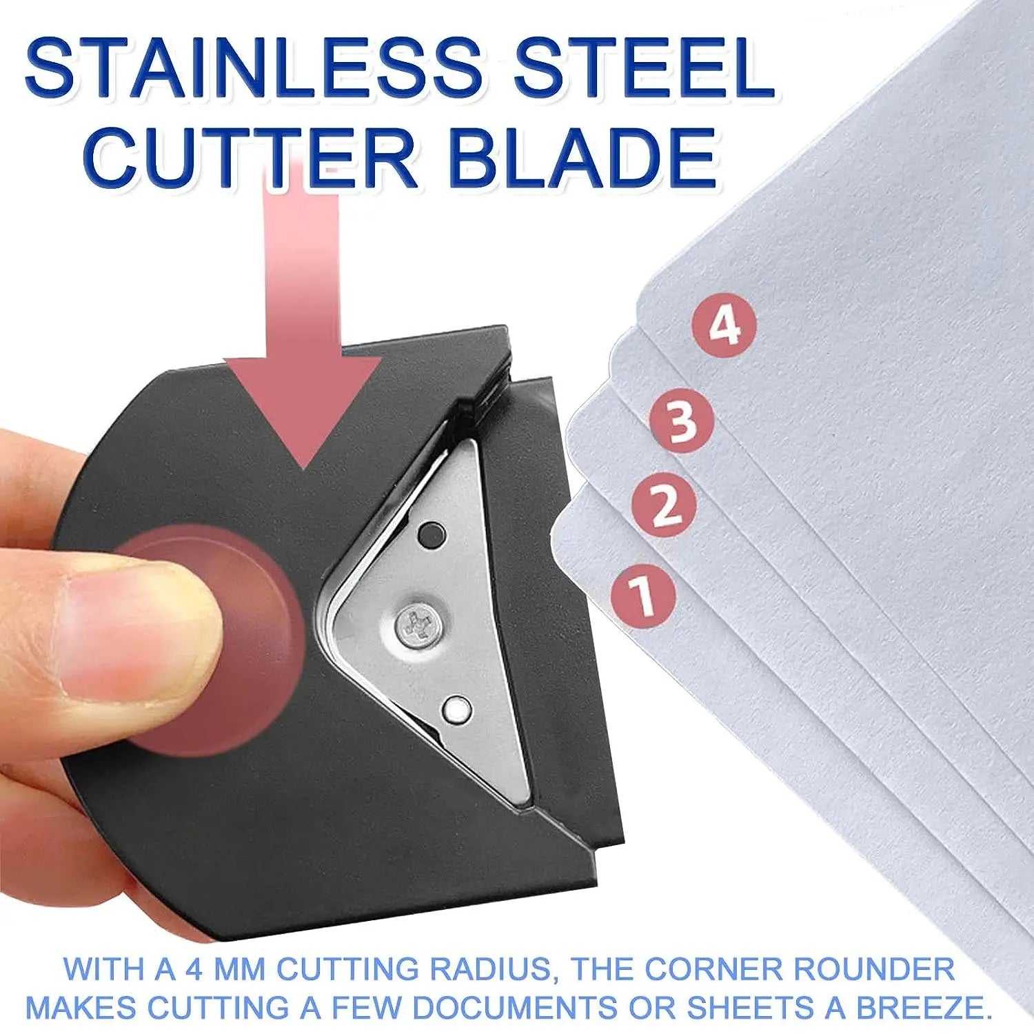 R4 Corner Rounder R4 Corner Punch Paper Trimmer Cutter for Cards Photo Cutting DIY Craft Hand Scrapbooking Tools Binding Supplie Zpaxo
