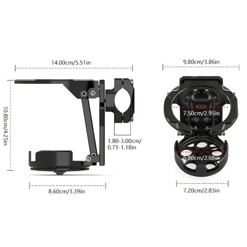 CM1Pcs Motorcycle Cup Holder Foldable Motorbike Handlebar Support