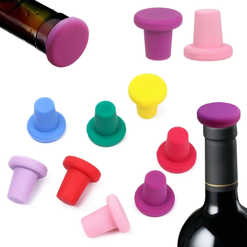 Silicone Wine Bottle Stoppers – Set of 1–4 | Bar Accessories