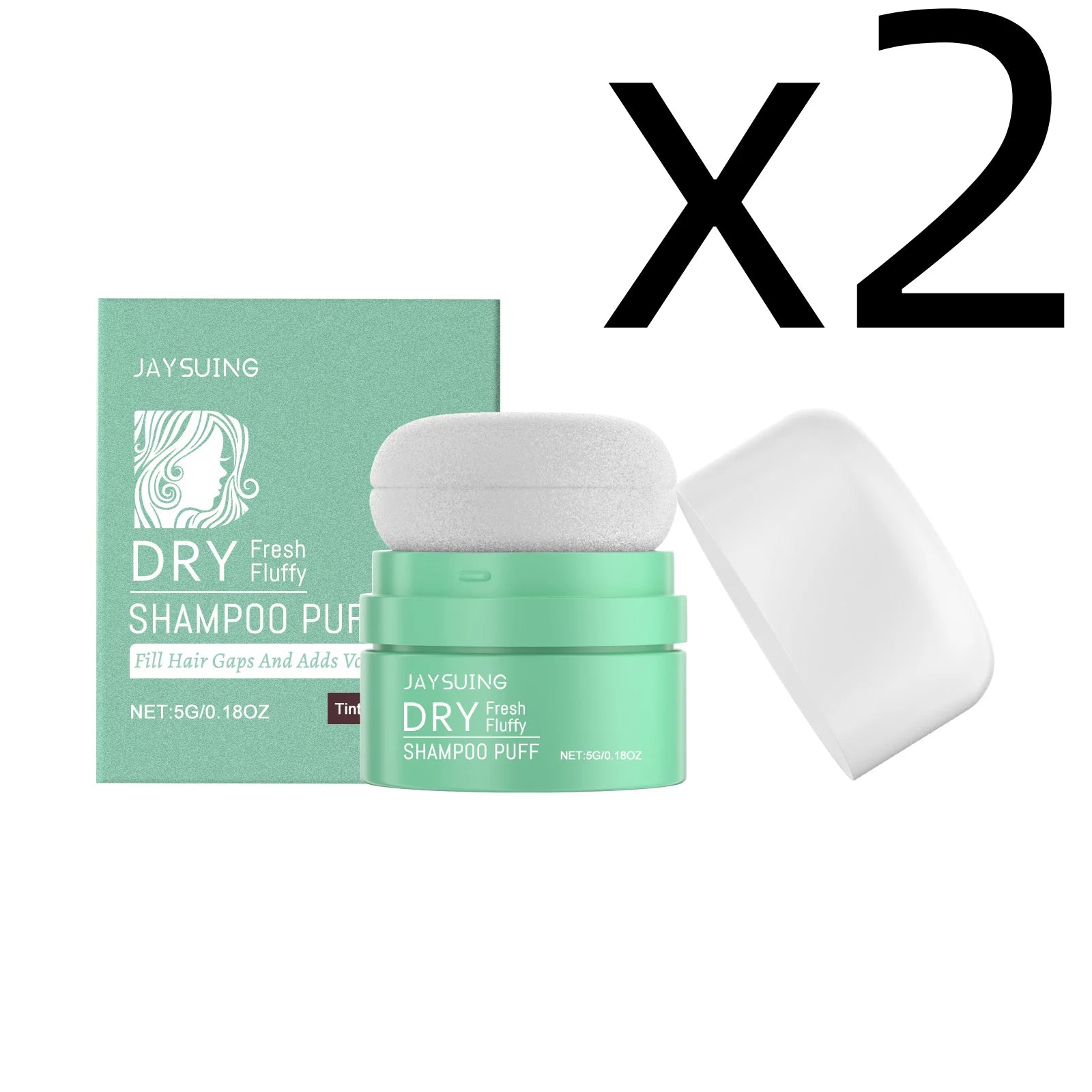 Matte Dry Shampoo Powder Puff – Instant Oil Control & Volume 5g Dry Shampoo Powder Zpaxo 5g Boxed X 2PCS