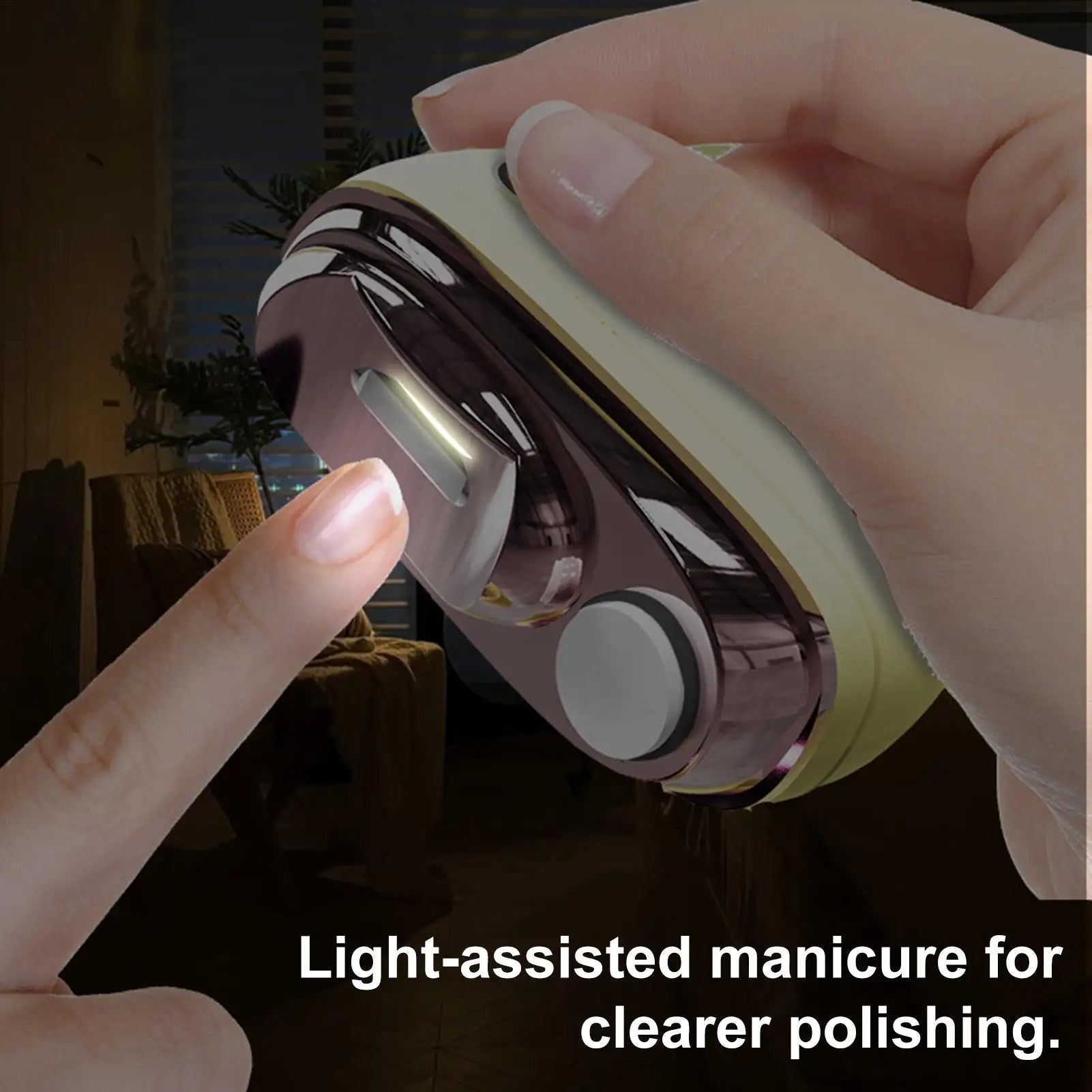 Electric Nail Clippers Thick Toenails LED Light Professional Safe