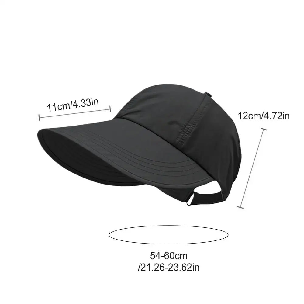 Women's Wide Brim UV Protection Sun Hat – Adjustable & Breathable Wide Brim Sun Hat Zpaxo Black