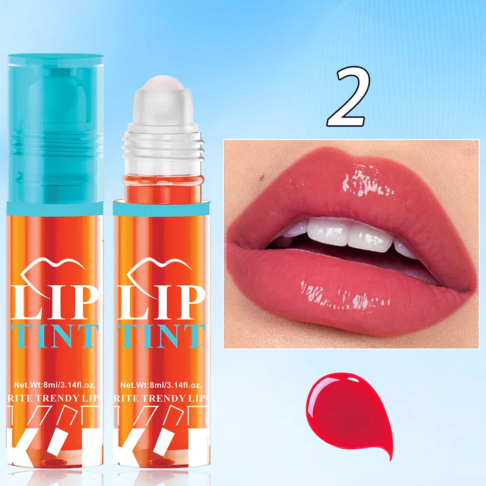 Lip Gloss Waterproof Durable Non Smudging Stick Cup Smooth Easy Apply Zpaxo DK1004-02