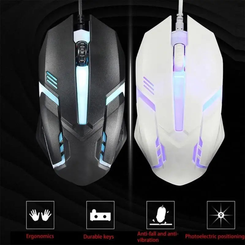652F Gaming Mouse 1000 DPI Breathing Light Ergonomic Game USB Zpaxo