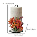 Paper Towel Holder Tissue Roll Storage Rack Counter 2D Flower Pattern