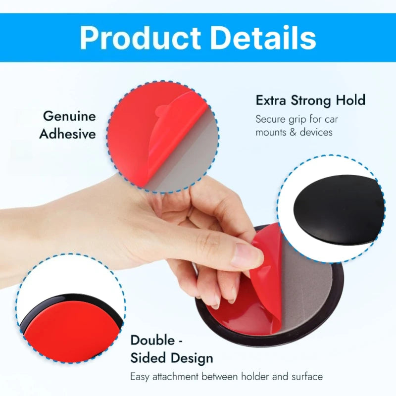 Strong Adhesive Car Phone Holder Sticker Universal Self Adhesive Sticker Suction Cup Adhesive Pad for Dashboard Phone Mount Base Zpaxo