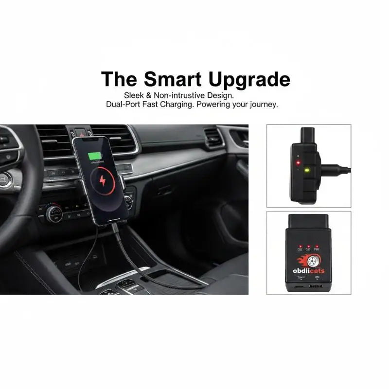 OBD2 2-in-1 Fuel Saving Chip Tuning Box with Fast Charger
