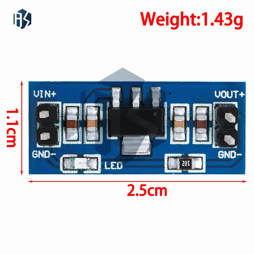 1PCS /5PCS High Quality 5V to 3.3V For DC-DC Step-Down Power Supply Buck Module AMS1117 AMS1117-3.3 LDO 800MA Zpaxo