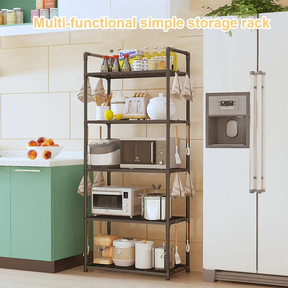 5 Tier Shelving Unit Heavy Duty Storage Shelf Adjustable Storage Rack 66 Lbs Capacity for Laundry Bathroom Kitchen Garage Pantry Zpaxo