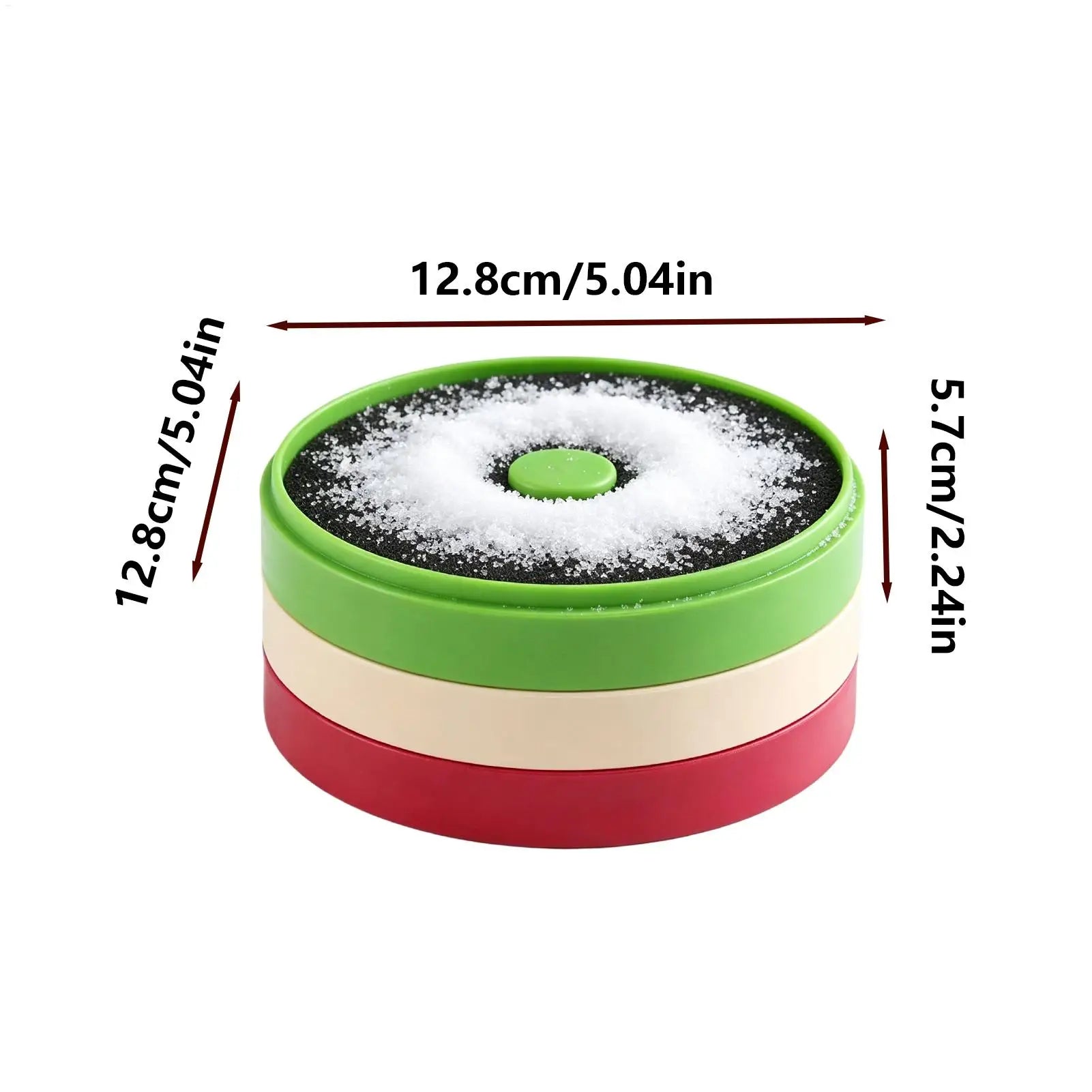 Margarita Salt Rimmer 3-Tier Glass Tray Cocktail Rim Dish Reusable
