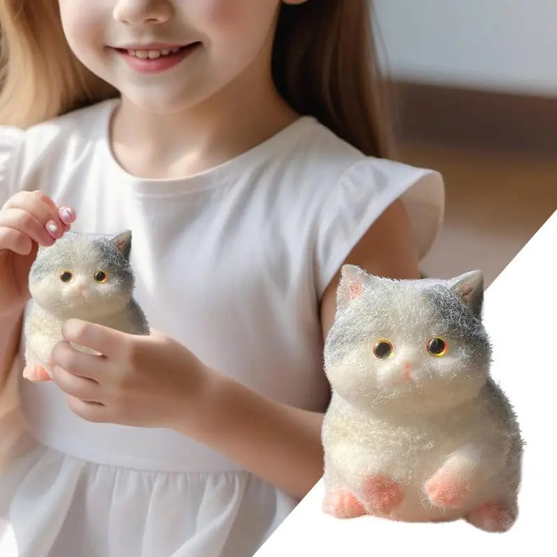 Stress Toy Cat For Kids Cute Cat-Shape Fidget Ball Mochi Animal Pinch Family Fun Game Relief Sensory Toys For Kids Girls Boys Zpaxo