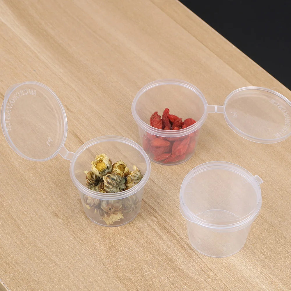 Chutney Chili Sauce Cups Plastic Clear Food Small Container Box Lids