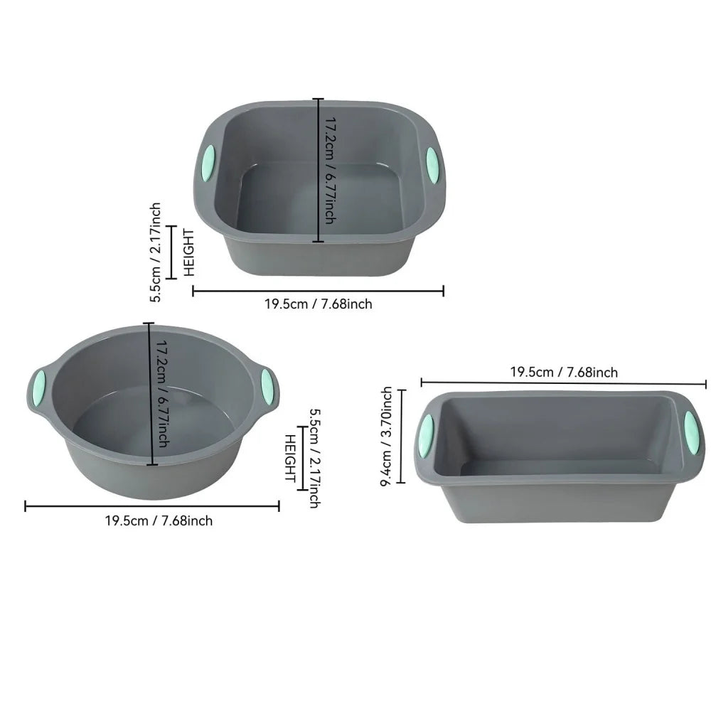 Silicone Round Cake Tray Non-stick Baking Food-grade Mold Metal Zpaxo