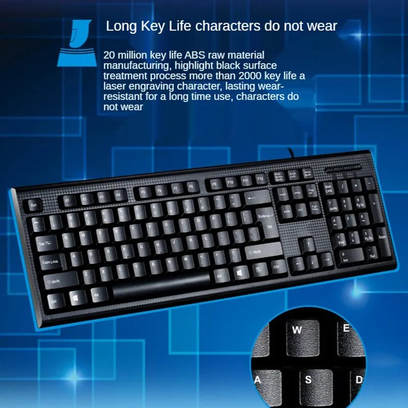 Q9 Single Keyboard USB Square Mouth Business Office Home PS2 Round Zpaxo