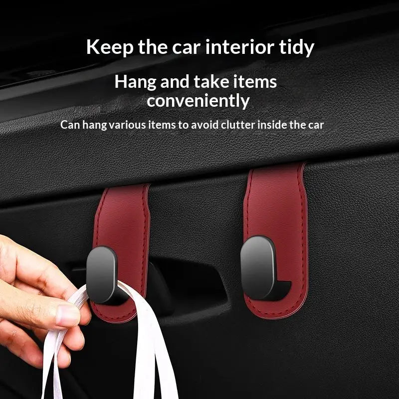 PU Leather Car Seat Hook – Universal Purse & Bag Hanger