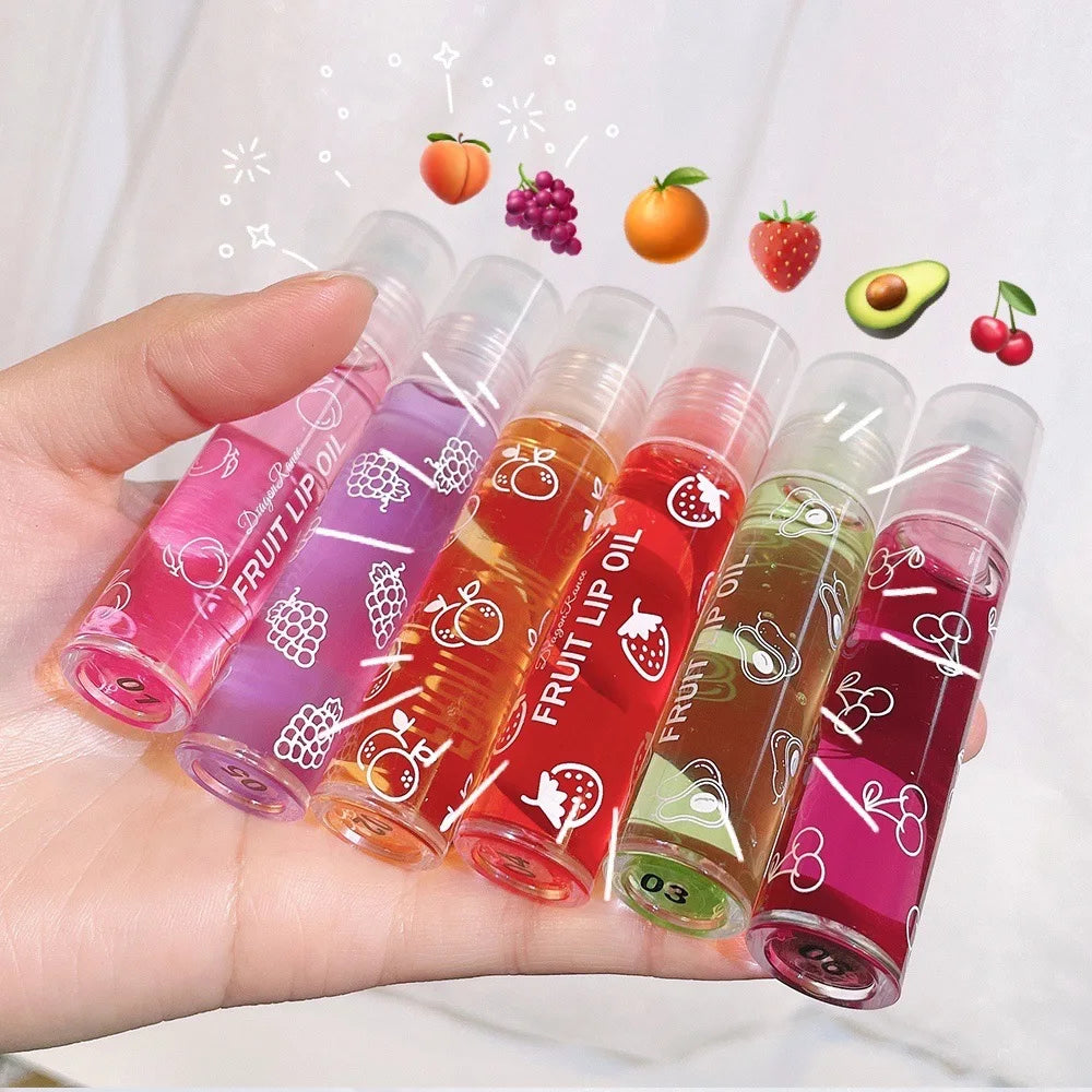 Fruit Lip Oil, Daily Base, Water-Glossy Mirror Finish, Enhances Complexion, Lip Gloss, Moisturizing, Long-Lasting, Waterproof, Versatile Lip Oil Zpaxo