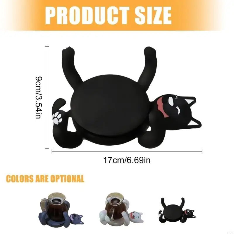Funny Cats Heat Insulation Tabletop Drink Nonslip Cup Holder Desktop Decoration for Coffee and Milk Cup Zpaxo