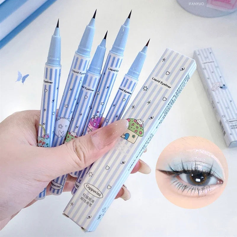 Waterproof Quick Dry Liquid Eyeliner Pen Ultra-fine Black Brown Pink Zpaxo