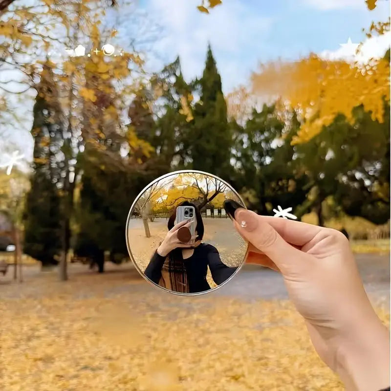 Portable Convex Mirror Travel Makeup Selfies Lightweight Handy Design Zpaxo