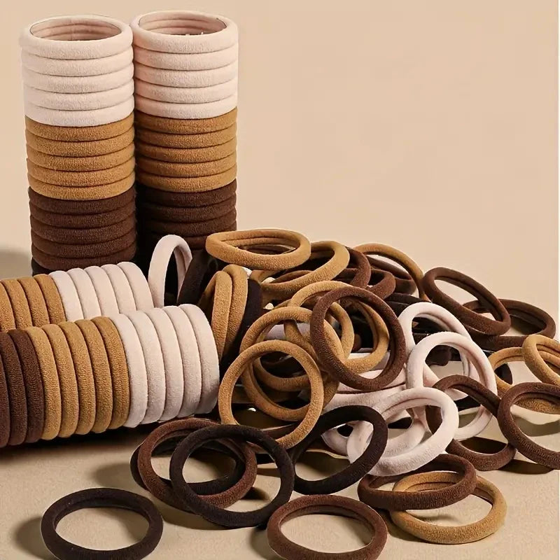 Hair Accessories Women Girl Basic Bands Headband Ropes Ties Ponytail Zpaxo Coffee 20pcs