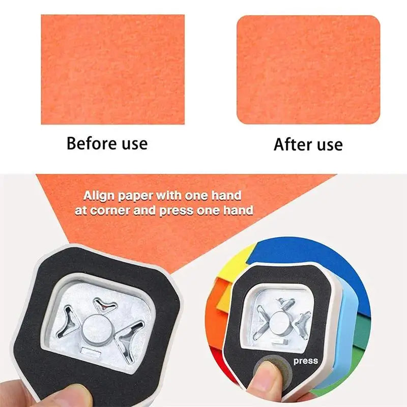 3-In-1 Mini Corner Rounder Punch R4/R7/R10 Round Corner Cutter Trimmer For Card Making Rounder Design Scrapbook DIY Paper Craft Zpaxo