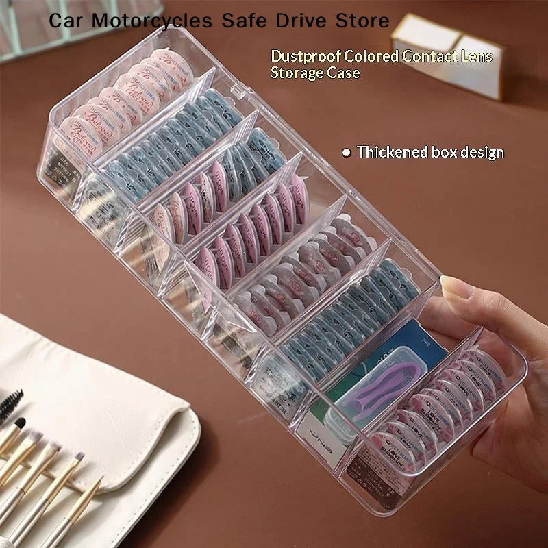CMLarge Capacity Acrylic Contact Lens Case 8 Compartments Storage Box