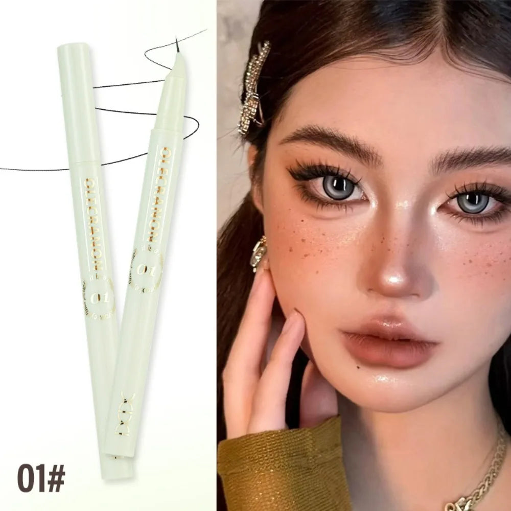 18 Curved Tip Waterproof Eyebrow Pencil Ultra-precise Hair-like Zpaxo 01Black
